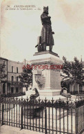 CPA AIGUES MORTES - GARD - STATUE DE SAINT LOUIS - Aigues-Mortes