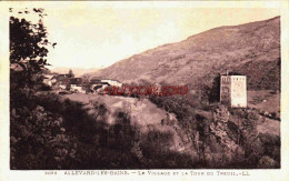 CPA ALLEVARD LES BAINS - ISERE - LE VILLAGE ET LA TOUR DU TREUIL - Allevard