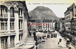 CPA GRENOBLE - ISERE - PLACE GAMBETTA - TRAMWAYS ET ATTELAGES - Grenoble