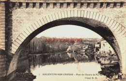 CPA ARGENTON SUR CREUSE - INDRE - PONT DU CHEMIN DE FER - Andere & Zonder Classificatie