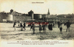 CPA SAINT MALO - ILLE ET VILAINE - LA GRANDE PLAGE DES BAINS - Saint Malo