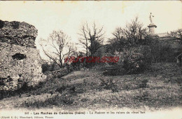 CPA LES ROCHES DE CONDRIEU - ISERE - LES RUINES ET LA MADONE - Autres & Non Classés