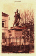 CPA FEURS - LOIRE - STATUE DU COLONEL COMBES - Feurs