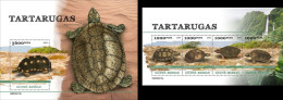 Guinea Bissau 2023, Animals, Turtles, 4val In BF +BF - Tortues