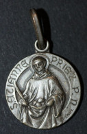 Beau Pendentif Médaille Religieuse Années 20/30 "Saint Etienne" Religious Medal - Religion &  Esoterik