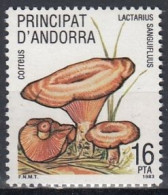 SPANISH ANDORRA 167,unused - Champignons