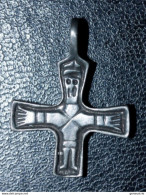Pendentif Médaille Croix Religieuse Fin XXe "Croix Viking" Religious Medal - Religion & Esotericism