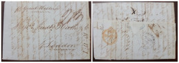 O) 1850 CUBA, PREPHILATELIC - PRESTAMP, ENVELOPE - COMPLETE LETTER,  CIRCULATED TO LONDON, XF - Other & Unclassified