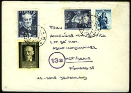 ÖSTERREICH 1950 Nr 958 Und 959 BRIEF MIF X29E12A - Covers & Documents