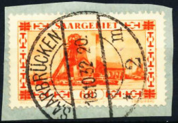 SAARGEBIET 1930 Nr 143 Gestempelt Briefstück Zentrisch X3EC27A - Used Stamps