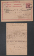 TÜRKEI - CONSTANTINOPLE - TURQUIE /1889 # P1 GSK - ENTIER POSTAL ==> AMSTERDAM - HOLLAND / KW 60.00 EURO (ref 7347) - Turquie (bureaux)
