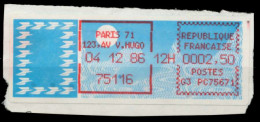 FRANKREICH AUTOMATENMARKEN 1985 Nr ATM6 #0250 Ungebraucht X96DB0E - 1985 Papier « Carrier »