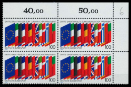 BRD BUND 1989 Nr 1416 Postfrisch VIERERBLOCK ECKE-ORE X76CD2E - Unused Stamps
