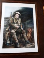 Affiche : Soldat Anglais 1917 La Tranchée Et Le Chien - Documenten
