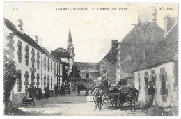 Cpa. 29 GUIMAEC (ar. Morlaix) L'Entrée Du Bourg (Animée, Attelage) 1917  Ed. ND  N° 114  (rare) - Other & Unclassified