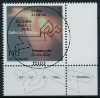 BRD 2001 Nr 2216 ESST Zentrisch Gestempelt ECKE-URE X84D4BA - Used Stamps