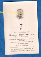 Faire Part De Décés - Monsieur André HETTIER Tertiaire Dominicain - Décédé Le 4 Juillet 1964 - Histoire Généalogie - Obituary Notices