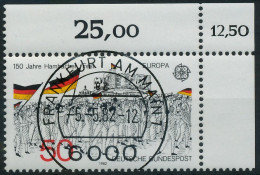 BRD BUND 1982 Nr 1130 KBWZ Zentrisch Gestempelt ECKE-ORE X3D6A42 - Used Stamps