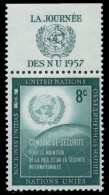 UNO NEW YORK 1957 Nr 63RZfo Postfrisch ORA X404EDA - Sonstige & Ohne Zuordnung