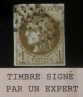 X1295 - FRANCE - CERES EMISSION DE BORDEAUX N°39C Foncé (Signé)- PC 85 : ANICHE (Nord) INDICE 5 - Cote (2024) : 450,00 € - 1870 Ausgabe Bordeaux