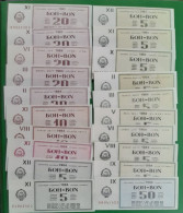 YUGOSLAVIA 1983/1984 Fuel Gasoline Diesel Benzin Dizel Coupons Boni  20 Different UNC - Jugoslawien