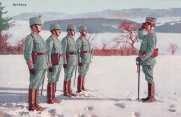 Armée Suisse, Schweizerische Felduniforme, Artillerie Litho (4) - Uniforms