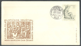 .Yugoslavia, 1964-03-08, Croatia, Split, International Women Day, Ivan Meštrović, Special Postmark & Cover - Sonstige & Ohne Zuordnung