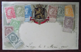 Cpa Représentation Timbres Pays ; Belgique - J. Van Parys Rosselaar - Briefmarken (Abbildungen)