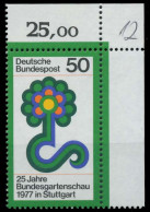 BRD BUND 1977 Nr 928 Postfrisch ECKE-ORE X600522 - Unused Stamps