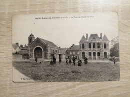 CPA St Aubin Du Cormier La Place Du Champ De Foire (1917) - Other & Unclassified