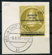 BERLIN 1956 Nr 155 ESST Zentrisch Gestempelt Briefstück X642356 - Oblitérés