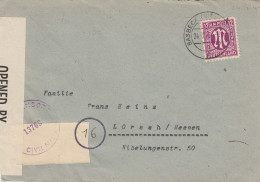 Bund Zensurpost Aus Dem Jahr 1946 Von Basbeck Nach Lorsch - Storia Postale