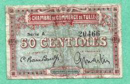 19 - Corrèze - TULLE - Billet De La Chambre De Commerce Rouge - D592 - Other & Unclassified