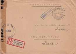 Bund Zensurpost Aus Dem Jahr 1946 Von Grafenhausen Nach Karlsruhe - Covers & Documents