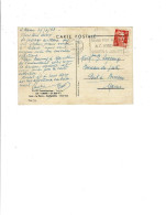 Carte Postale S/S LIBERTE(Le Havre-southampton-N.Y.) Flamme FLIER ROUEN Grand Prix ACF Automobile 1952  (1386) - Mechanical Postmarks (Advertisement)