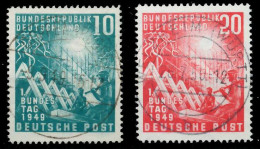 BRD BUND 1949 Nr 111-112 Zentrisch Gestempelt Gepr. X69B746 - Used Stamps