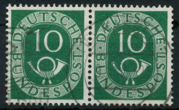 BRD BUND DS POSTHORN Nr 128 Gestempelt WAAGR PAAR X69B7EA - Used Stamps