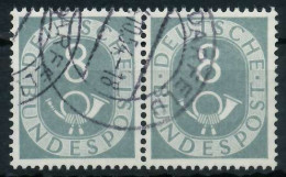 BRD BUND DS POSTHORN Nr 127 Gestempelt WAAGR PAAR X69B7FA - Used Stamps
