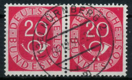 BRD BUND DS POSTHORN Nr 130 Zentrisch Gestempelt WAAGR PAAR X69B806 - Used Stamps