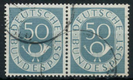 BRD BUND DS POSTHORN Nr 134 Gestempelt WAAGR PAAR X69B816 - Used Stamps
