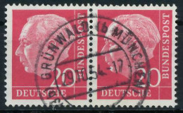 BRD BUND DS HEUSS 1 Nr 185x Zentrisch Gestempelt WAAGR PAAR X69B862 - Used Stamps
