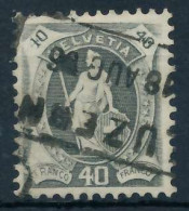 SCHWEIZ STEHENDE HELVETIA Nr 77A Zentrisch Gestempelt X6AA6BA - Used Stamps