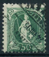SCHWEIZ STEHENDE HELVETIA Nr 78Ca Zentrisch Gestempelt X6AA702 - Used Stamps