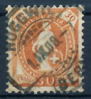 SCHWEIZ STEHENDE HELVETIA Nr 90Da Zentrisch Gestempelt X6AA75E - Used Stamps