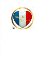 Autocollant " Vive La France" Origine Inconnue - Coeur Tricolore Avec Quelques Dates Historiques (1389) - Autocollants