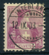 SCHWEIZ 1907 Nr 100 Zentrisch Gestempelt X6C2A02 - Used Stamps