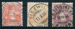 SCHWEIZ 1907 Nr 98-100 Zentrisch Gestempelt X6C29F2 - Usados