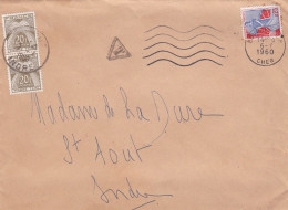 1960--lettre Taxée De BOURGES-18 Pour Saint  AOUT-36--timbre Marianne à La Nef.paire Verticale TT 20F--T---6-7-1960 - 1921-1960: Modern Period