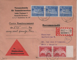 Saar - Saarbrucken - 1959 - Recommande En Contre Remboursement Destination France - Covers & Documents
