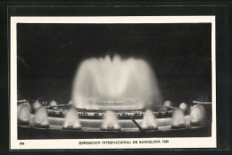AK Barcelona, Exposicion International 1929, The Great Fountain By Night  - Exhibitions